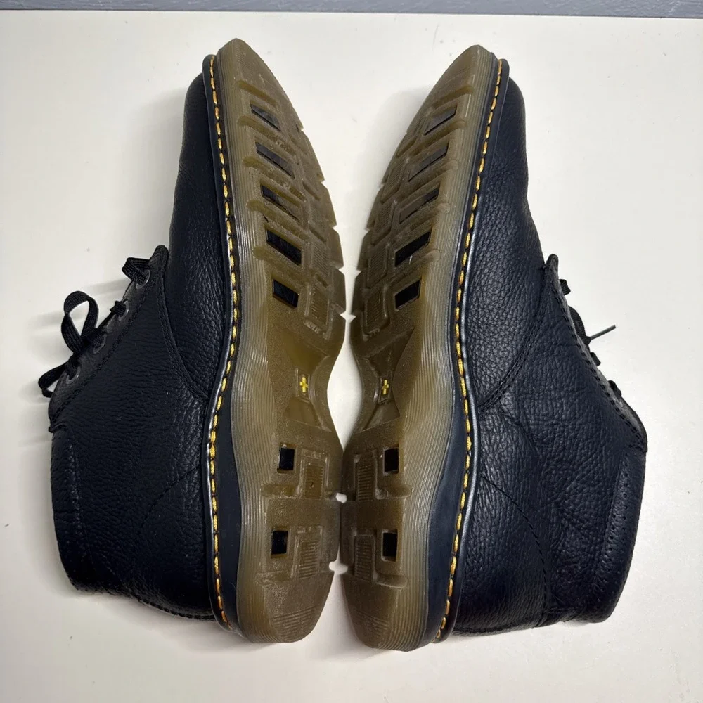 Dr. Martens Black Leather RICO Chukka Ankle Boots Lace-Up Round Toe Men's US 11